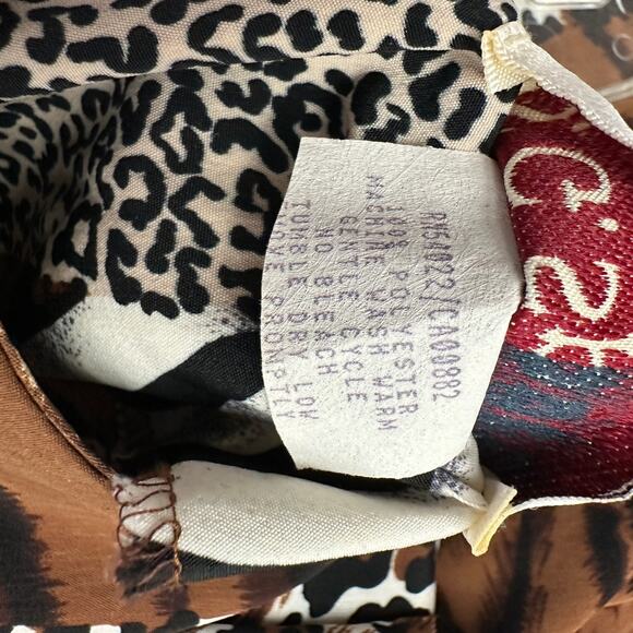 SG Sport Women Top Sz XL Animal Print Maximalist Junglecore Safari Y2K Statement - Picture 4 of 6